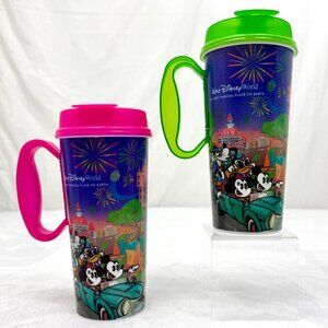 2 2024 Walt Disney World Resort Rapid Fill 14oz Travel Mug Fab 5 in Car
